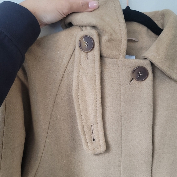 NWT Topshop Button Front Belted Longline Trench Coat Size XSmall (0-2) In Camel - Picture 8 of 16